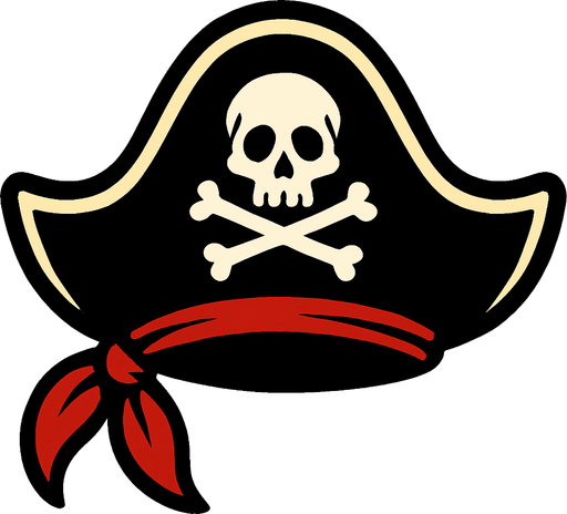 Pirate hat.
In-Game asset.  2d.  High contrast.  No shadows