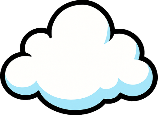 cloud.
In-Game asset.  2d.  High contrast.  No shadows