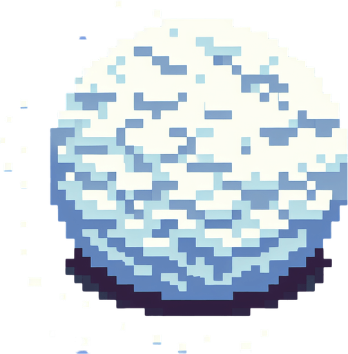 snowy ground image pixalated Single Game Texture. In-Game asset. 2d. Blank background. High contrast. No shadows.