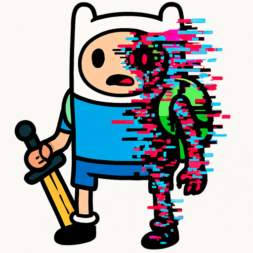 Pibby finn.
In-Game asset.  High contrast.  No shadows