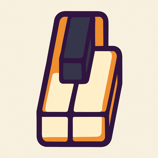 piano key.
In-Game asset.  2d.  High contrast.  No shadows