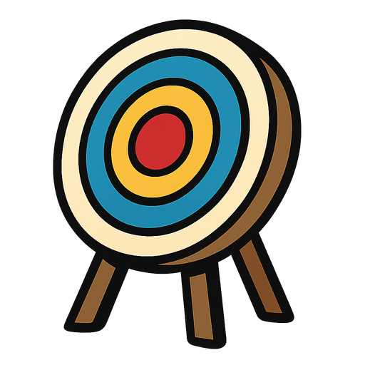 Archery target.
In-Game asset.  2d.  High contrast.  No shadows