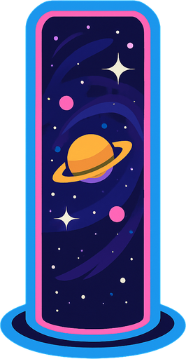 galactic portals looks like a long straight pillar . 
In-Game asset.  2d.  High contrast.  No shadows