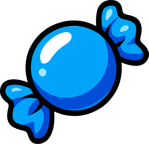 candy blue.
In-Game asset.  2d.  High contrast.  No shadows