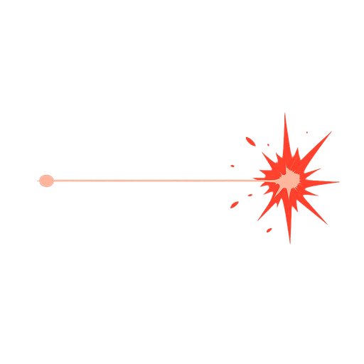 red laser.
In-Game asset.  2d.  High contrast.  No shadows