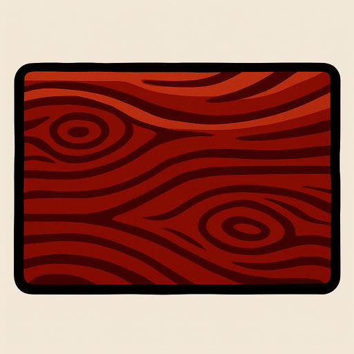 madera marron rojizo.
In-Game asset.  2d.  High contrast.  No shadows