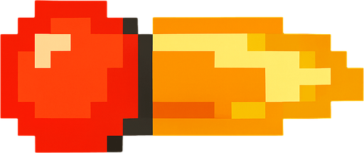 8bit enemyBullet.
In-Game asset.  2d.  High contrast.  No shadows