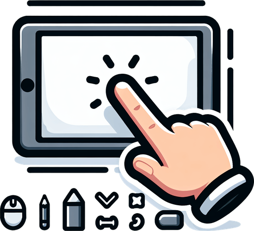 мультяшный палец нажатие по экрану.
Single Game Texture. In-Game asset. 2d. Blank background. High contrast. No shadows.