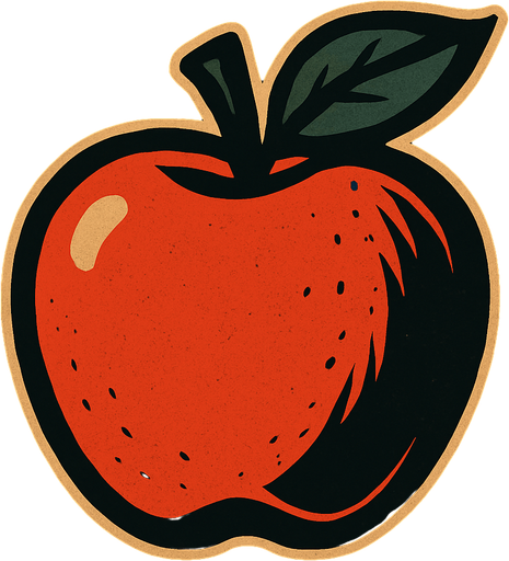 apple.
In-Game asset.  High contrast. minimalistic