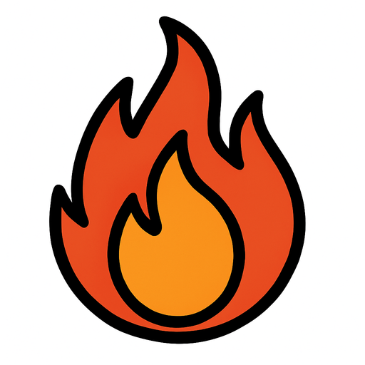 Fuego.
In-Game asset.  2d.  High contrast.  No shadows