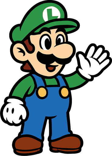 LUİGİ KARAKTERİNİ OLUŞTUR.
In-Game asset.  2d.  High contrast.  No shadows