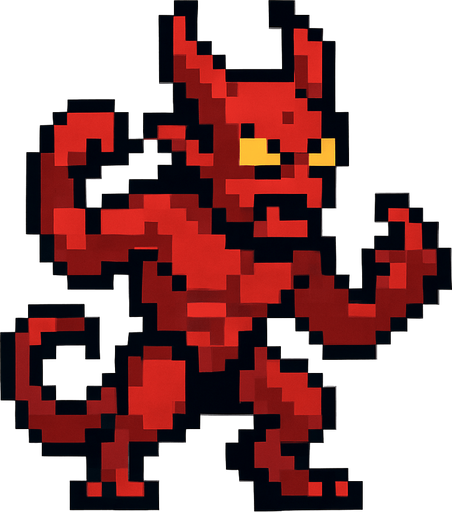 Enemy pixel style.
In-Game asset.  2d.  High contrast.  No shadows