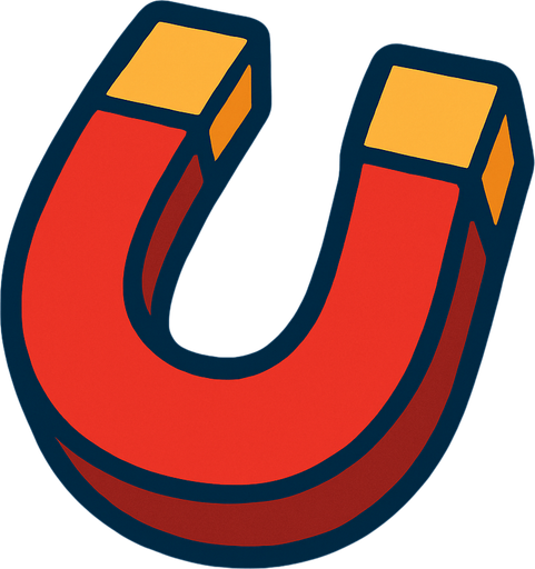 magnet.
In-Game asset.  2d.  High contrast.  No shadows