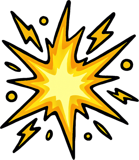 chispa de energia.
In-Game asset.  2d.  High contrast.  No shadows