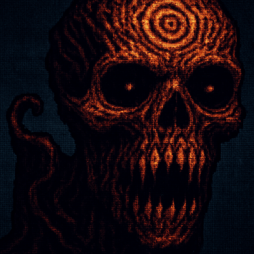 horror uncanny scary pixelated