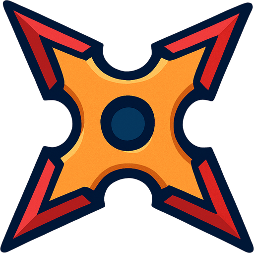 shuriken.
In-Game asset.  2d.  High contrast.  No shadows