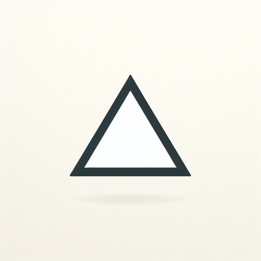 simple 2d white filled triangle shape.