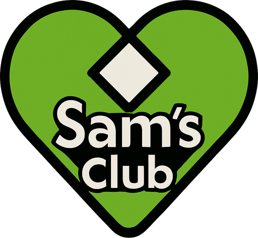 Un corazon verde de sams club.
In-Game asset.  2d.  High contrast.  No shadows