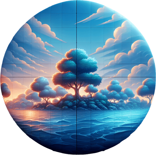 Watery background. 10x10
Game Texture. In-Game asset. 2d. Blank background. High contrast. No shadows.