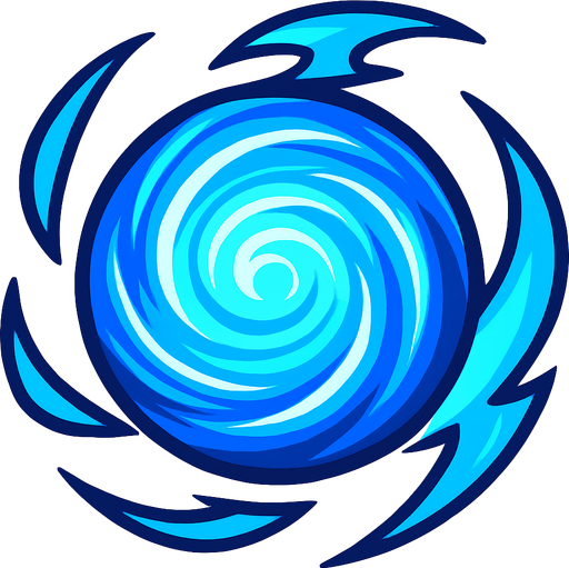 Mavi top rasengan top.
In-Game asset.  2d.  High contrast.  No shadows