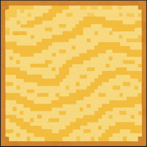 Make a 2D top down pixelated flat image of Sand.
In-Game asset.  2d.  High contrast.  No shadows