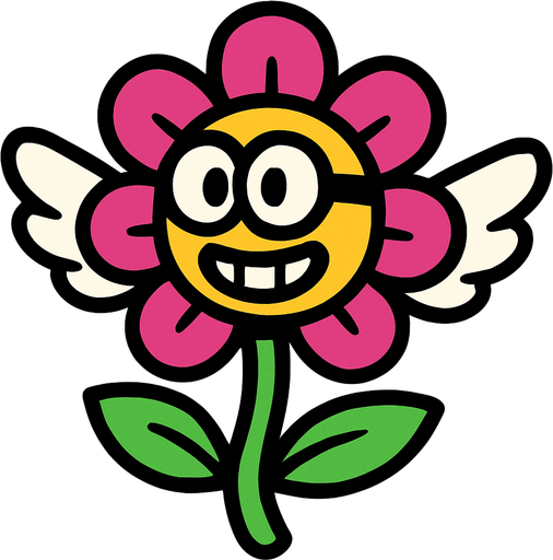 Flying minion flower.
In-Game asset.  2d.  High contrast.  No shadows