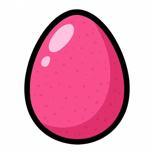 PINK EGG.
In-Game asset.  2d.  High contrast.  No shadows