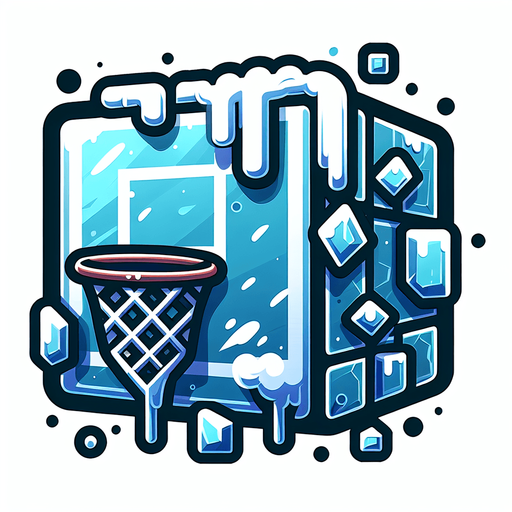 Frozen blank backboard rectangle. Cartoon. Single Game Texture. In-Game asset. 2d. Blank background. High contrast. No shadows. No outlines.