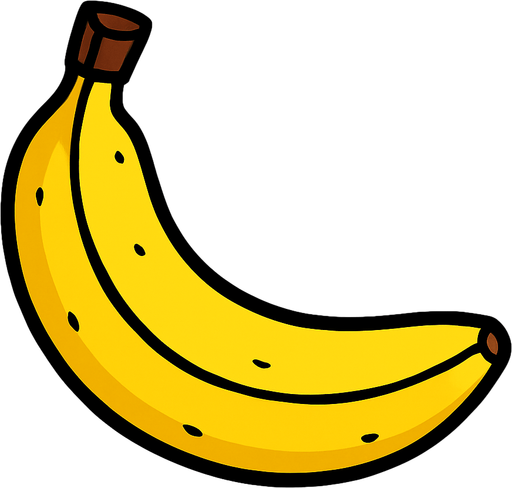 Un banana.
In-Game asset.  2d.  High contrast.  No shadows