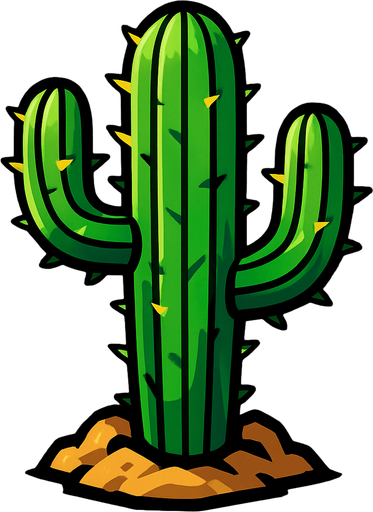 make a cactus.
In-Game asset.  High contrast.  No shadows