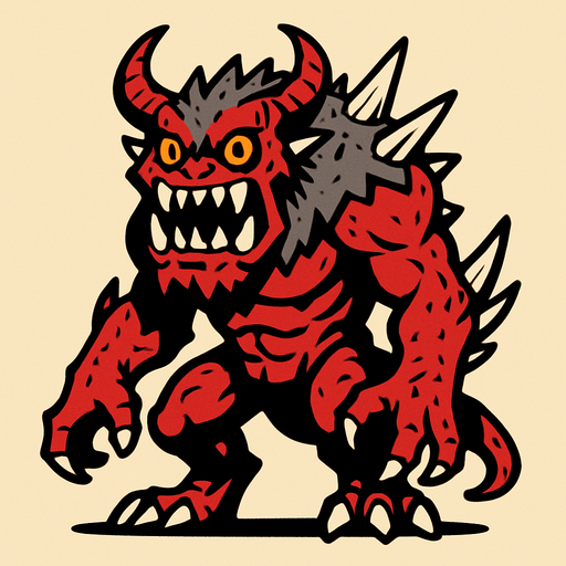 Monster.
In-Game asset.  High contrast.  No shadows