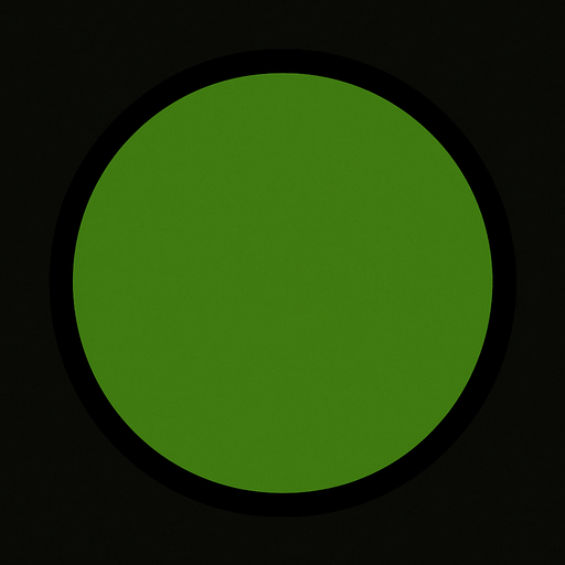 a circle with the color 0x4a8102.
In-Game asset.  2d.  High contrast.  No shadows