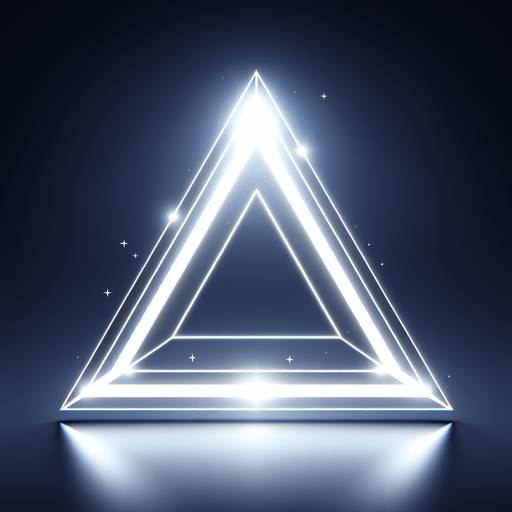 Plain Uniform White 2D triangle made of light