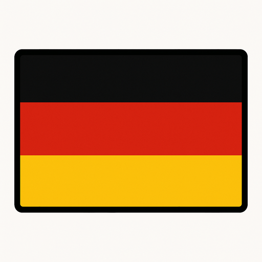 German flag high level.
In-Game asset.  2d.  High contrast.  No shadows