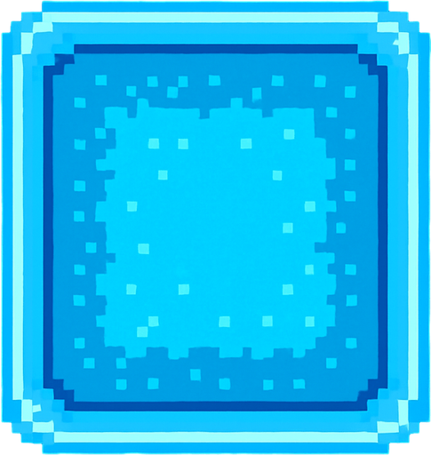 top down pixel art view of a rectangular forcefield.
In-Game asset.  2d.  High contrast.  No shadows