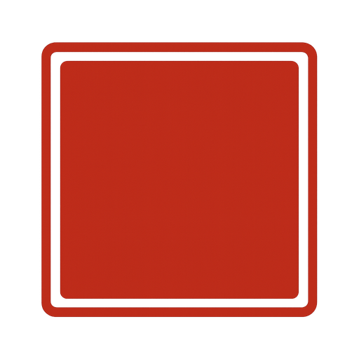 a red panel with white outerline
