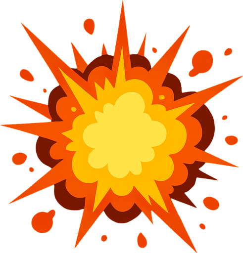 create explode.
In-Game asset.  2d.  High contrast.  No shadows
