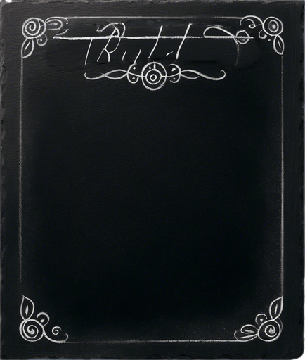 "RULES" handwritten in chalk