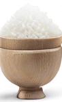 Long and thin white rice