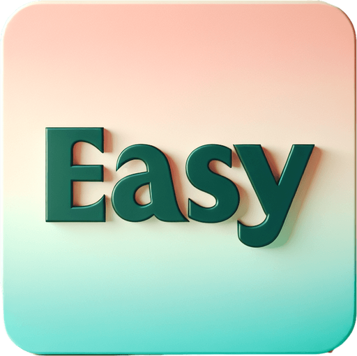 Easy text.
A text that says easy