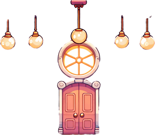 Background for hyper casual puzzle game. Showing halloween mansion interior. Pastel colors, flat shaded, vector art. Single Game Texture. In-Game asset. 2d. Blank background. High contrast. No shadows.