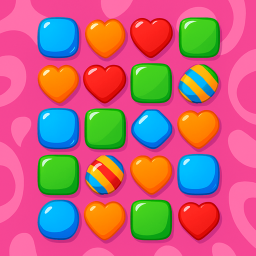 candy crush background.
In-Game asset.  2d.  High contrast.  No shadows