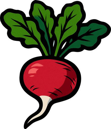 Radis.
In-Game asset.  2d.  High contrast.  No shadows