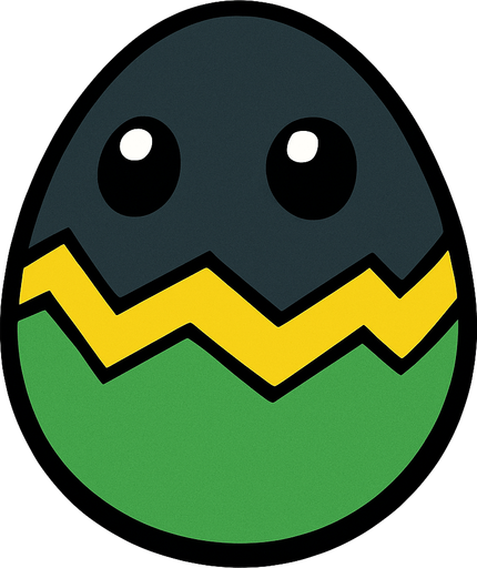 Digi huevo de botamon.
In-Game asset.  2d.  High contrast.  No shadows