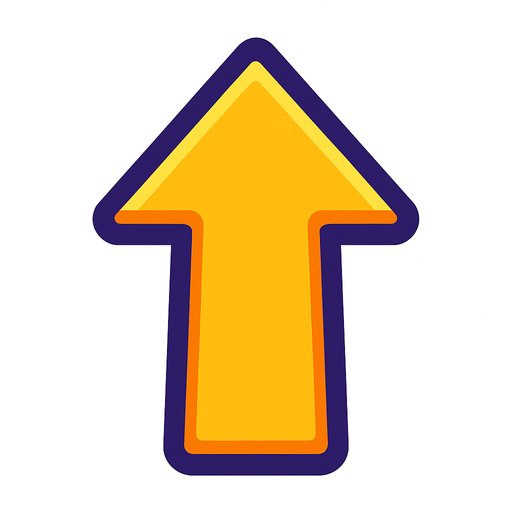 arrow pointing up.
In-Game asset.  2d.  High contrast.  No shadows