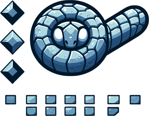 Single snake head segment. Seen from above. Cartoon.
Single Game Texture. In-Game asset. 2d. Blank background. High contrast. No shadows.