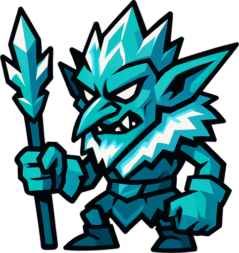buzul goblin.
In-Game asset.  2d.  High contrast.  No shadows