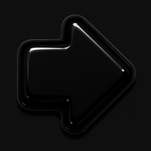 plastic, realistic,shiny, black, only one arrow-shaped buttons.
In-Game asset.  2d.  High contrast.  No shadows