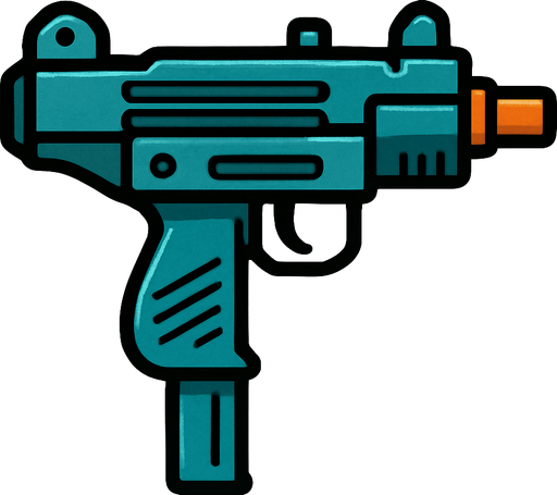 Uzi çiz.
In-Game asset.  2d.  High contrast.  No shadows