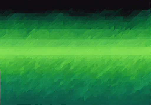 A pixel art gradient from black to grassy green. Mostly green rectangle.